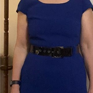 Dress Tahari Arthur and Levine Blue dress with belt size 6